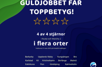 Toppbetyg av Arbetsförmedlingen i Rusta och Matcha Guldjobbet