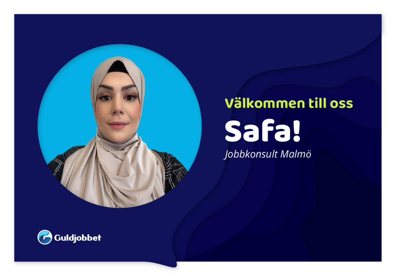 Ny jobbkonsult: Safa Daher Guldjobbet Malmö