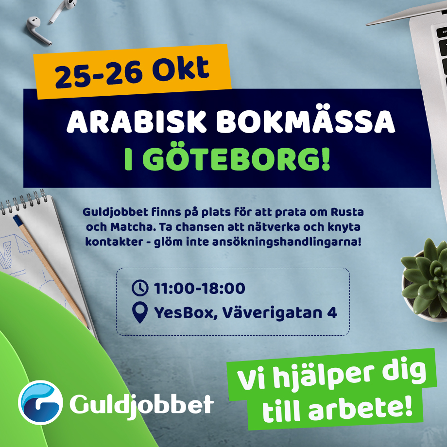 Guldjobbet på arabisk bokmässa i Göteborg 2025