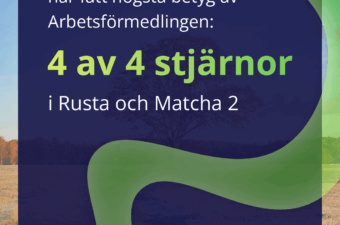 Jönköping har fått 4 av 4 stjärnor i Rusta och Matcha av Arbetsförmedlingen 5 gånger i rad 2025