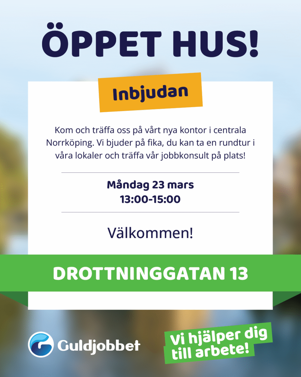 Nytt kontor i Norrköping med adressen Drottninggatan 13