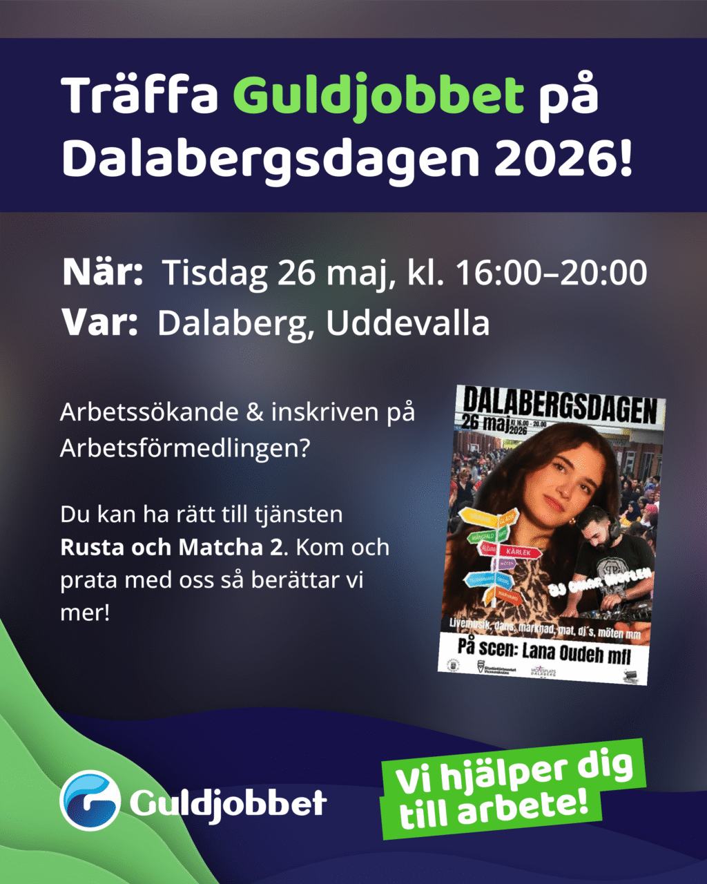 Guldjobbet deltar på Dalabergsdagen i Uddevalla