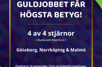 Guldjobbet får högsta betyg som leverantör av Rusta och Matcha i Göteborg, Norrköping och Malmö